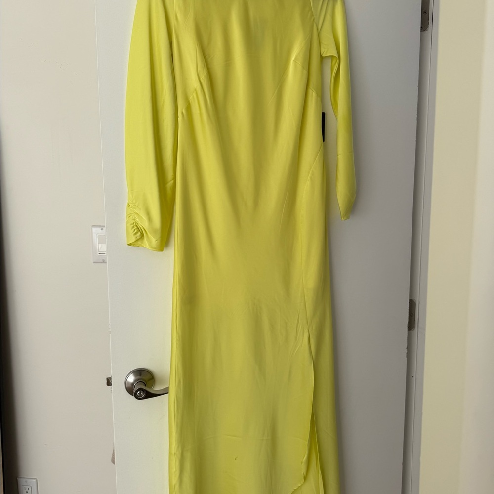 Express yellow dress with slit